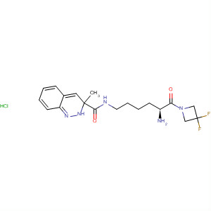 845782-21-0  2-Quinoxalinecarboxamide,N-[(5S)-5-amino-6-(3,3-difluoro-1-azetidinyl)-6-oxohexyl]-3-methyl-,monohydrochloride