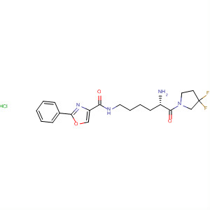 845782-35-6  4-Oxazolecarboxamide,N-[(5S)-5-amino-6-(3,3-difluoro-1-pyrrolidinyl)-6-oxohexyl]-2-phenyl-,monohydrochloride