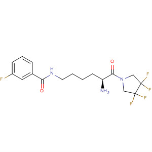845782-82-3  Benzamide,N-[(5S)-5-amino-6-oxo-6-(3,3,4,4-tetrafluoro-1-pyrrolidinyl)hexyl]-3-fluoro-
