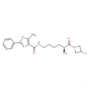 845783-04-2  4-Oxazolecarboxamide,N-[(5S)-5-amino-6-(3-fluoro-1-azetidinyl)-6-oxohexyl]-5-methyl-2-phenyl-