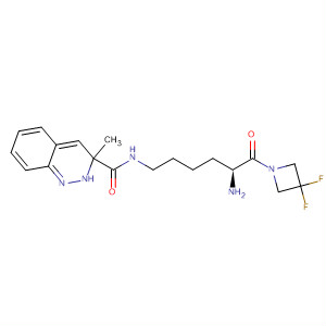 845783-21-3  2-Quinoxalinecarboxamide,N-[(5S)-5-amino-6-(3,3-difluoro-1-azetidinyl)-6-oxohexyl]-3-methyl-
