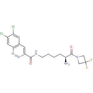 845783-36-0  2-Quinoxalinecarboxamide,N-[(5S)-5-amino-6-(3,3-difluoro-1-azetidinyl)-6-oxohexyl]-6,7-dichloro-