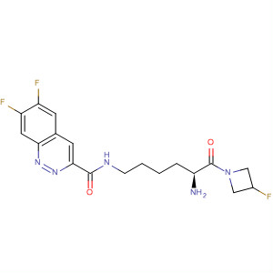 845783-39-3  2-Quinoxalinecarboxamide,N-[(5S)-5-amino-6-(3-fluoro-1-azetidinyl)-6-oxohexyl]-6,7-difluoro-