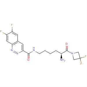 845783-42-8  2-Quinoxalinecarboxamide,N-[(5S)-5-amino-6-(3,3-difluoro-1-azetidinyl)-6-oxohexyl]-6,7-difluoro-