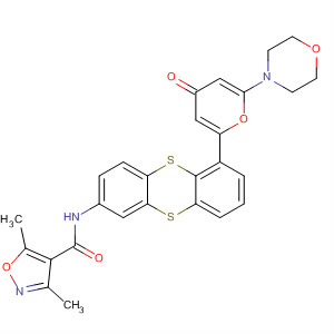 845931-71-7  4-Isoxazolecarboxamide,3,5-dimethyl-N-[6-[6-(4-morpholinyl)-4-oxo-4H-pyran-2-yl]-2-thianthrenyl]-