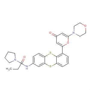 845932-34-5  1-Pyrrolidinepropanamide,N-[6-[6-(4-morpholinyl)-4-oxo-4H-pyran-2-yl]-2-thianthrenyl]-