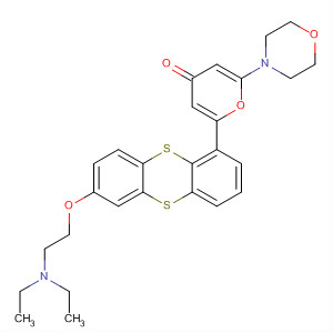 845935-08-2  4H-Pyran-4-one,2-[7-[2-(diethylamino)ethoxy]-1-thianthrenyl]-6-(4-morpholinyl)-