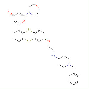 845935-09-3  4H-Pyran-4-one,2-(4-morpholinyl)-6-[7-[2-[[1-(phenylmethyl)-4-piperidinyl]amino]ethoxy]-1-thianthrenyl]-