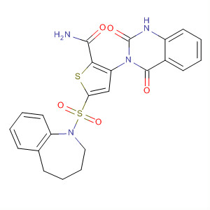 847166-59-0  2-Thiophenecarboxamide,3-(1,4-dihydro-2,4-dioxo-3(2H)-quinazolinyl)-5-[(2,3,4,5-tetrahydro-1H-1-benzazepin-1-yl)sulfonyl]-
