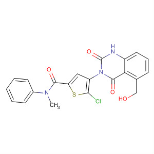 847168-42-7  2-Thiophenecarboxamide,5-chloro-4-[1,4-dihydro-5-(hydroxymethyl)-2,4-dioxo-3(2H)-quinazolinyl]-N-methyl-N-phenyl-