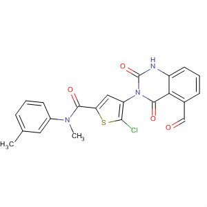 847169-35-1  2-Thiophenecarboxamide,5-chloro-4-(5-formyl-1,4-dihydro-2,4-dioxo-3(2H)-quinazolinyl)-N-methyl-N-(3-methylphenyl)-