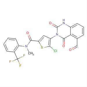 847169-39-5  2-Thiophenecarboxamide,5-chloro-4-(5-formyl-1,4-dihydro-2,4-dioxo-3(2H)-quinazolinyl)-N-methyl-N-[2-(trifluoromethyl)phenyl]-