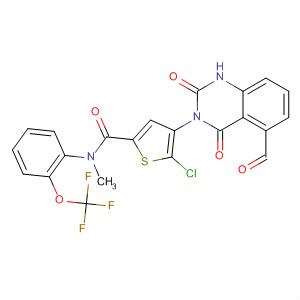 847169-40-8  2-Thiophenecarboxamide,5-chloro-4-(5-formyl-1,4-dihydro-2,4-dioxo-3(2H)-quinazolinyl)-N-methyl-N-[2-(trifluoromethoxy)phenyl]-