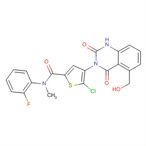 847169-54-4  2-Thiophenecarboxamide,5-chloro-4-[1,4-dihydro-5-(hydroxymethyl)-2,4-dioxo-3(2H)-quinazolinyl]-N-(2-fluorophenyl)-N-methyl-