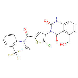 847169-55-5  2-Thiophenecarboxamide,5-chloro-4-[1,4-dihydro-5-(hydroxymethyl)-2,4-dioxo-3(2H)-quinazolinyl]-N-methyl-N-[2-(trifluoromethyl)phenyl]-