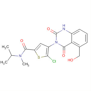 847169-96-4  2-Thiophenecarboxamide,5-chloro-4-[1,4-dihydro-5-(hydroxymethyl)-2,4-dioxo-3(2H)-quinazolinyl]-N-methyl-N-(1-methylethyl)-