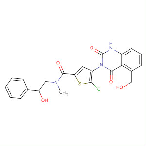 847169-97-5  2-Thiophenecarboxamide,5-chloro-4-[1,4-dihydro-5-(hydroxymethyl)-2,4-dioxo-3(2H)-quinazolinyl]-N-(2-hydroxy-2-phenylethyl)-N-methyl-