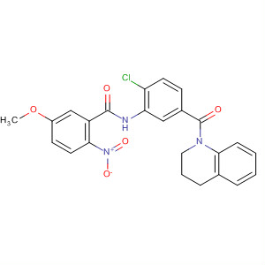 847172-28-5  Benzamide,N-[2-chloro-5-[(3,4-dihydro-1(2H)-quinolinyl)carbonyl]phenyl]-5-methoxy-2-nitro-