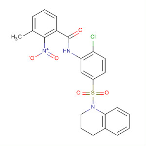 847172-33-2  Benzamide,N-[2-chloro-5-[(3,4-dihydro-1(2H)-quinolinyl)sulfonyl]phenyl]-3-methyl-2-nitro-