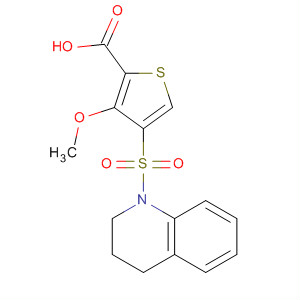 847172-76-3  2-Thiophenecarboxylic acid,4-[(3,4-dihydro-1(2H)-quinolinyl)sulfonyl]-3-methoxy-