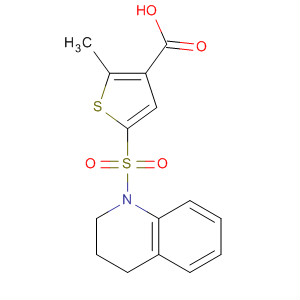 847172-77-4  3-Thiophenecarboxylic acid,5-[(3,4-dihydro-1(2H)-quinolinyl)sulfonyl]-2-methyl-