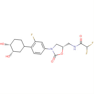 847256-85-3  Acetamide,N-[[(5S)-3-[4-[(3S,4R)-3,4-dihydroxycyclohexyl]-3-fluorophenyl]-2-oxo-5-oxazolidinyl]methyl]-2,2-difluoro-
