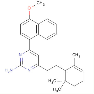 847412-83-3  2-Pyrimidinamine,4-(4-methoxy-1-naphthalenyl)-6-[2-(2,6,6-trimethyl-2-cyclohexen-1-yl)ethyl]-