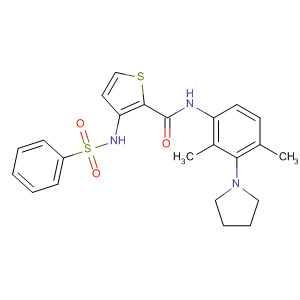 847414-61-3  2-Thiophenecarboxamide,N-[2,4-dimethyl-3-(1-pyrrolidinyl)phenyl]-3-[(phenylsulfonyl)amino]-