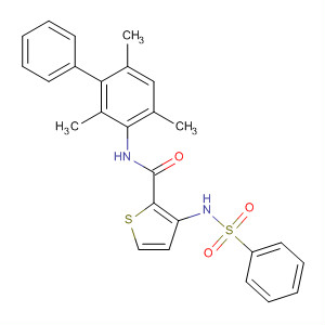 847414-73-7  2-Thiophenecarboxamide,3-[(phenylsulfonyl)amino]-N-(2,4,6-trimethyl[1,1'-biphenyl]-3-yl)-