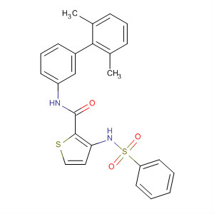 847414-74-8  2-Thiophenecarboxamide,N-(2',6'-dimethyl[1,1'-biphenyl]-3-yl)-3-[(phenylsulfonyl)amino]-