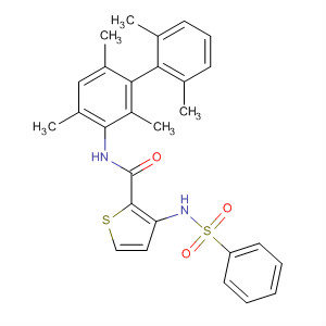 847414-75-9  2-Thiophenecarboxamide,N-(2,2',4,6,6'-pentamethyl[1,1'-biphenyl]-3-yl)-3-[(phenylsulfonyl)amino]-