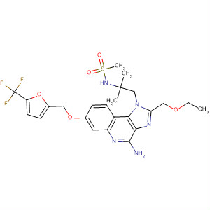 847575-84-2  Methanesulfonamide,N-[2-[4-amino-2-(ethoxymethyl)-7-[[5-(trifluoromethyl)-2-furanyl]methoxy]-1H-imidazo[4,5-c]quinolin-1-yl]-1,1-dimethylethyl]-