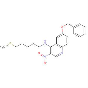 847578-17-0  4-Quinolinamine, N-[5-(methylthio)pentyl]-3-nitro-6-(phenylmethoxy)-