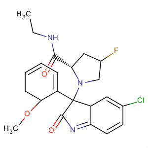 847866-55-1  2-Pyrrolidinecarboxamide,1-[5-chloro-2,3-dihydro-3-(2-methoxyphenyl)-2-oxo-1H-indol-3-yl]-N-ethyl-4-fluoro-, (2S)-