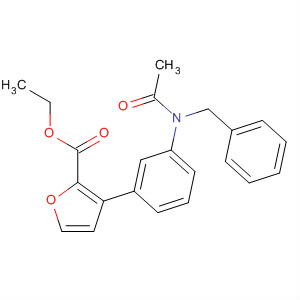 847869-13-0  2-Furancarboxylic acid, 3-[3-[acetyl(phenylmethyl)amino]phenyl]-, ethylester