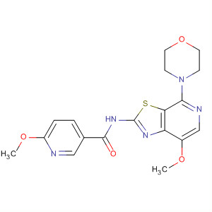848580-07-4  3-Pyridinecarboxamide,6-methoxy-N-[7-methoxy-4-(4-morpholinyl)thiazolo[5,4-c]pyridin-2-yl]-