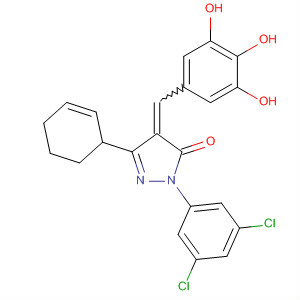 848603-15-6  3H-Pyrazol-3-one,2-(3,5-dichlorophenyl)-2,4-dihydro-5-phenyl-4-[(3,4,5-trihydroxyphenyl)methylene]-