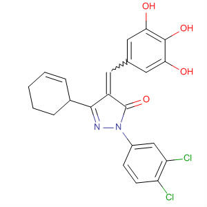 848603-29-2  3H-Pyrazol-3-one,2-(3,4-dichlorophenyl)-2,4-dihydro-5-phenyl-4-[(3,4,5-trihydroxyphenyl)methylene]-