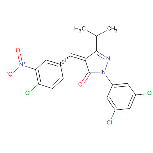 848603-71-4  3H-Pyrazol-3-one,4-[(4-chloro-3-nitrophenyl)methylene]-2-(3,5-dichlorophenyl)-2,4-dihydro-5-(1-methylethyl)-