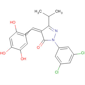 848605-71-0  3H-Pyrazol-3-one,2-(3,5-dichlorophenyl)-2,4-dihydro-5-(1-methylethyl)-4-[(2,4,5-trihydroxyphenyl)methylene]-