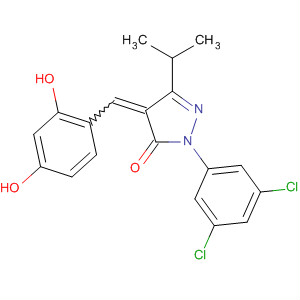 848605-72-1  3H-Pyrazol-3-one,2-(3,5-dichlorophenyl)-4-[(2,4-dihydroxyphenyl)methylene]-2,4-dihydro-5-(1-methylethyl)-