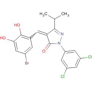 848605-95-8  3H-Pyrazol-3-one,4-[(5-bromo-2,3-dihydroxyphenyl)methylene]-2-(3,5-dichlorophenyl)-2,4-dihydro-5-(1-methylethyl)-