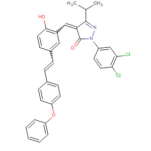 848606-32-6  3H-Pyrazol-3-one,2-(3,4-dichlorophenyl)-2,4-dihydro-4-[[2-hydroxy-5-[2-(4-phenoxyphenyl)ethenyl]phenyl]methylene]-5-(1-methylethyl)-