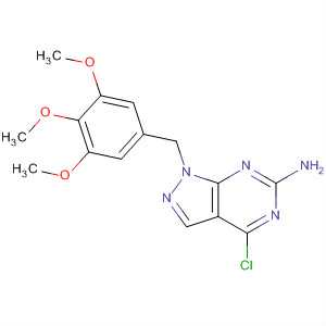 848695-21-6  1H-Pyrazolo[3,4-d]pyrimidin-6-amine,4-chloro-1-[(3,4,5-trimethoxyphenyl)methyl]-