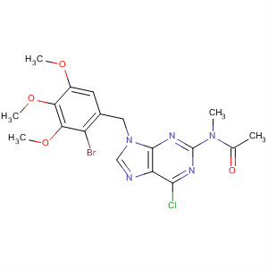 848695-74-9  Acetamide,N-[9-[(2-bromo-3,4,5-trimethoxyphenyl)methyl]-6-chloro-9H-purin-2-yl]-N-methyl-