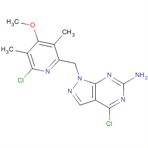 848697-08-5  1H-Pyrazolo[3,4-d]pyrimidin-6-amine,4-chloro-1-[(6-chloro-4-methoxy-3,5-dimethyl-2-pyridinyl)methyl]-
