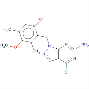 848697-10-9  1H-Pyrazolo[3,4-d]pyrimidin-6-amine,4-chloro-1-[(4-methoxy-3,5-dimethyl-1-oxido-2-pyridinyl)methyl]-