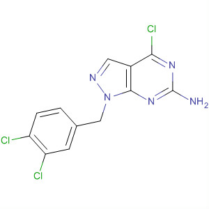 848697-11-0  1H-Pyrazolo[3,4-d]pyrimidin-6-amine,4-chloro-1-[(3,4-dichlorophenyl)methyl]-