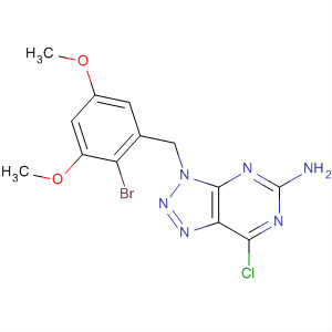 848697-50-7  3H-1,2,3-Triazolo[4,5-d]pyrimidin-5-amine,3-[(2-bromo-3,5-dimethoxyphenyl)methyl]-7-chloro-