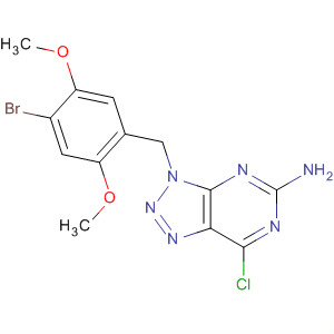 848697-54-1  3H-1,2,3-Triazolo[4,5-d]pyrimidin-5-amine,3-[(4-bromo-2,5-dimethoxyphenyl)methyl]-7-chloro-